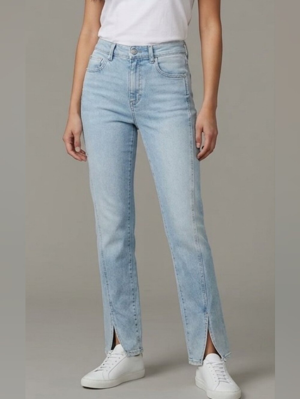 NWT DL1961 Patti Straight High Rise Vintage Jeans in Sea Isle Seamed - Size 24